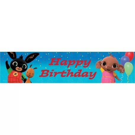 Bing dekoratīvā lente ar uzrakstu Happy Birthday (270x20 cm)