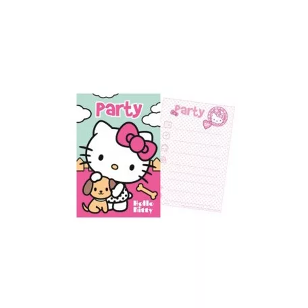 Hello Kitty ielūgumu kartiņas ( 5 gab)