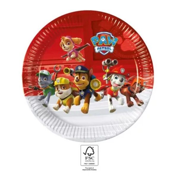 Paw Patrol papīra šķīvji (8 gabali)
