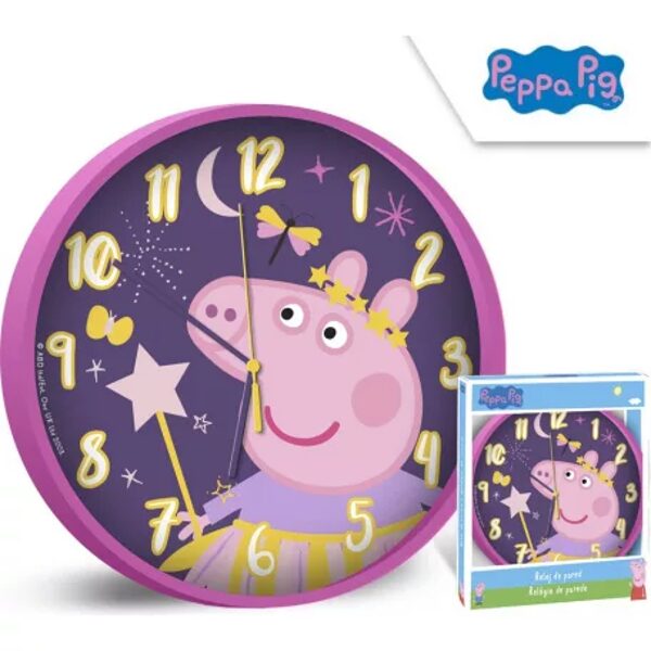 Peppa Pig sienas pulkstenis 
