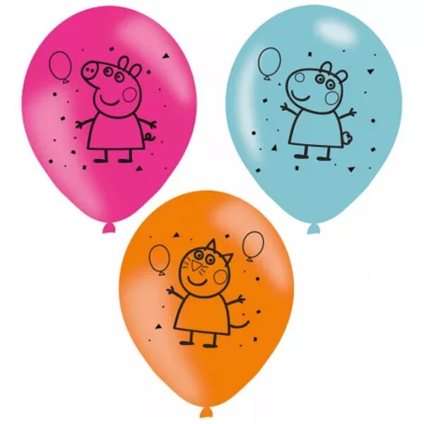 Peppa Pig lateksa baloni (6 gab.)