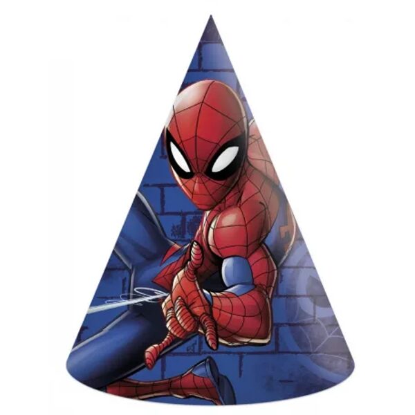Spiderman ballītes cepures (6 gabali)