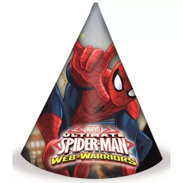 Spiderman ballītes cepures (6 gabali)